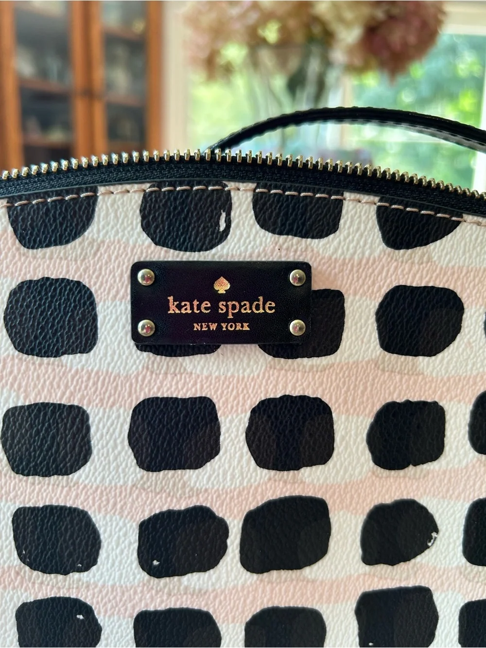 kate spade Black & Pink Graphic Dot Crossbody Bag
